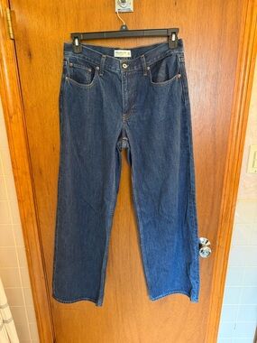Abercrombie Curve Love Ultra Loose Low Rise Jeans 26 Dark Wash Baggy Fit